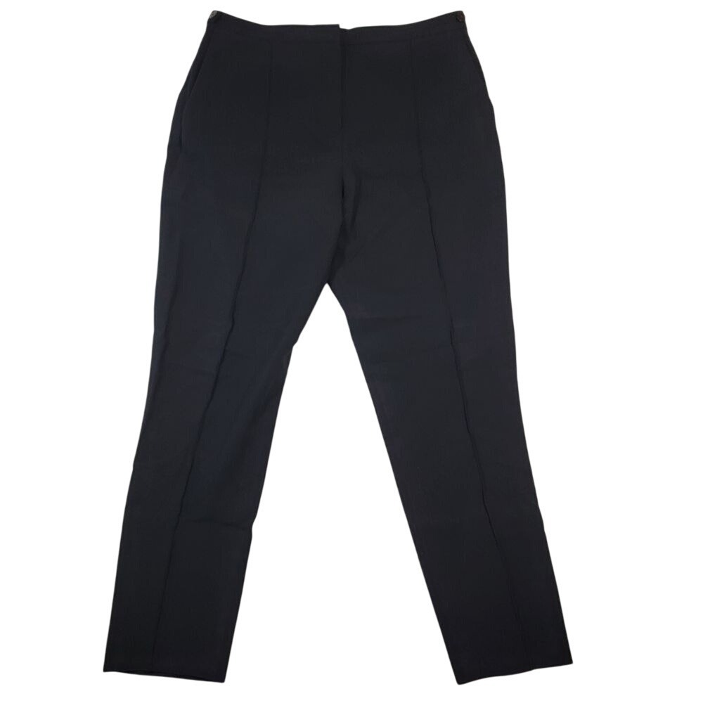 Theory Women's Career Pants Sz 10 Black Trousers Adjustable Waist